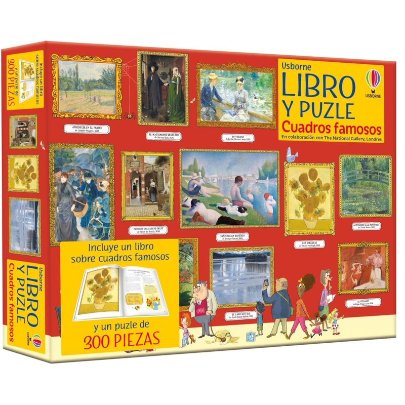 USBORNE - Libro Y Puzzle - Cuadros Famosos (300 Piezas)