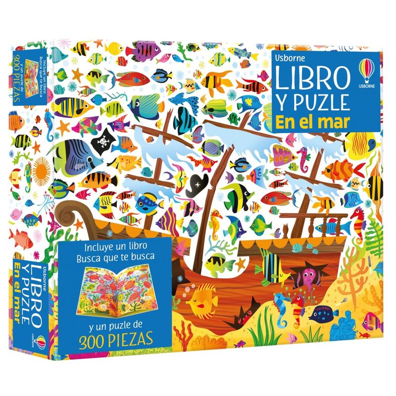 USBORNE - Libro Y Puzzle - En El Mar (300 Piezas)