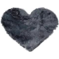 ZAPATILLACHILE - Tapete Corazón de Peluche para Salas Encantadoras