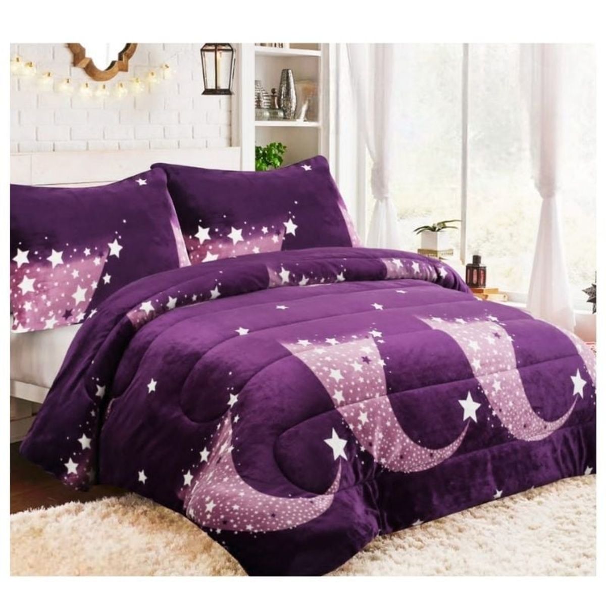 GENERICO - Cubrecama De Invierno 2 plazas Plush Diseños 250x230cm