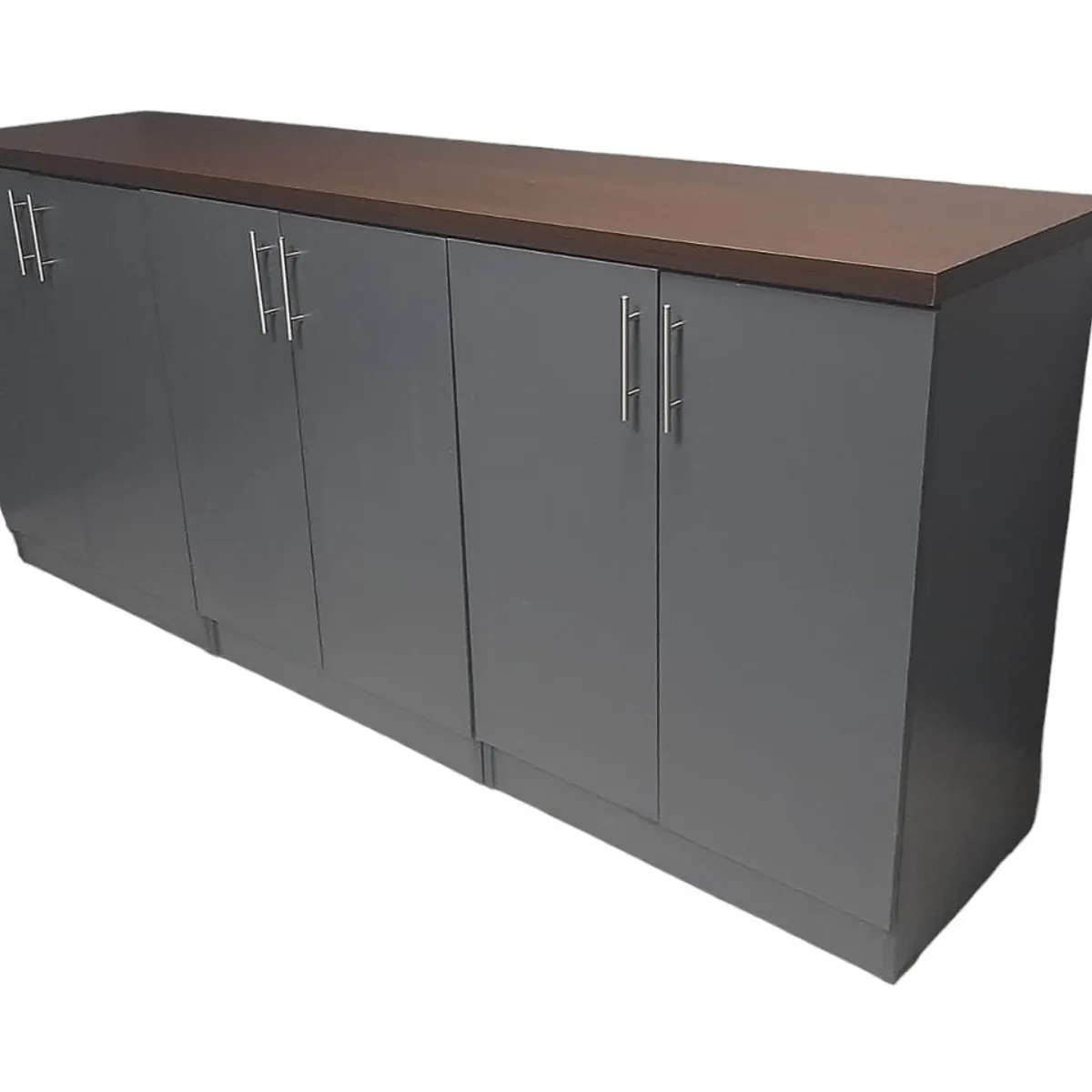 GENERICO - Gabinete bajo puertas de abatir LARGO  Gris grafito y Terracota