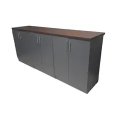 GENERICO - Gabinete bajo puertas de abatir LARGO Gris grafito y Terracota