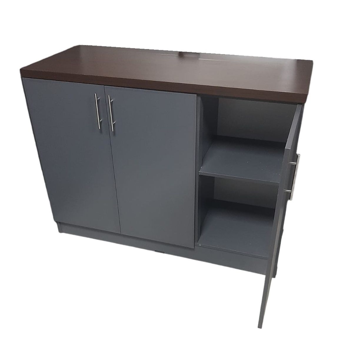 GENERICO - Gabinete bajo puertas de abatir LARGO  Gris grafito y Terracota