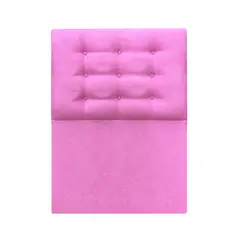 ESPACIO HOGAR - Respaldo de Cama Botone Premium 1,5 Plaza Lino Rosado
