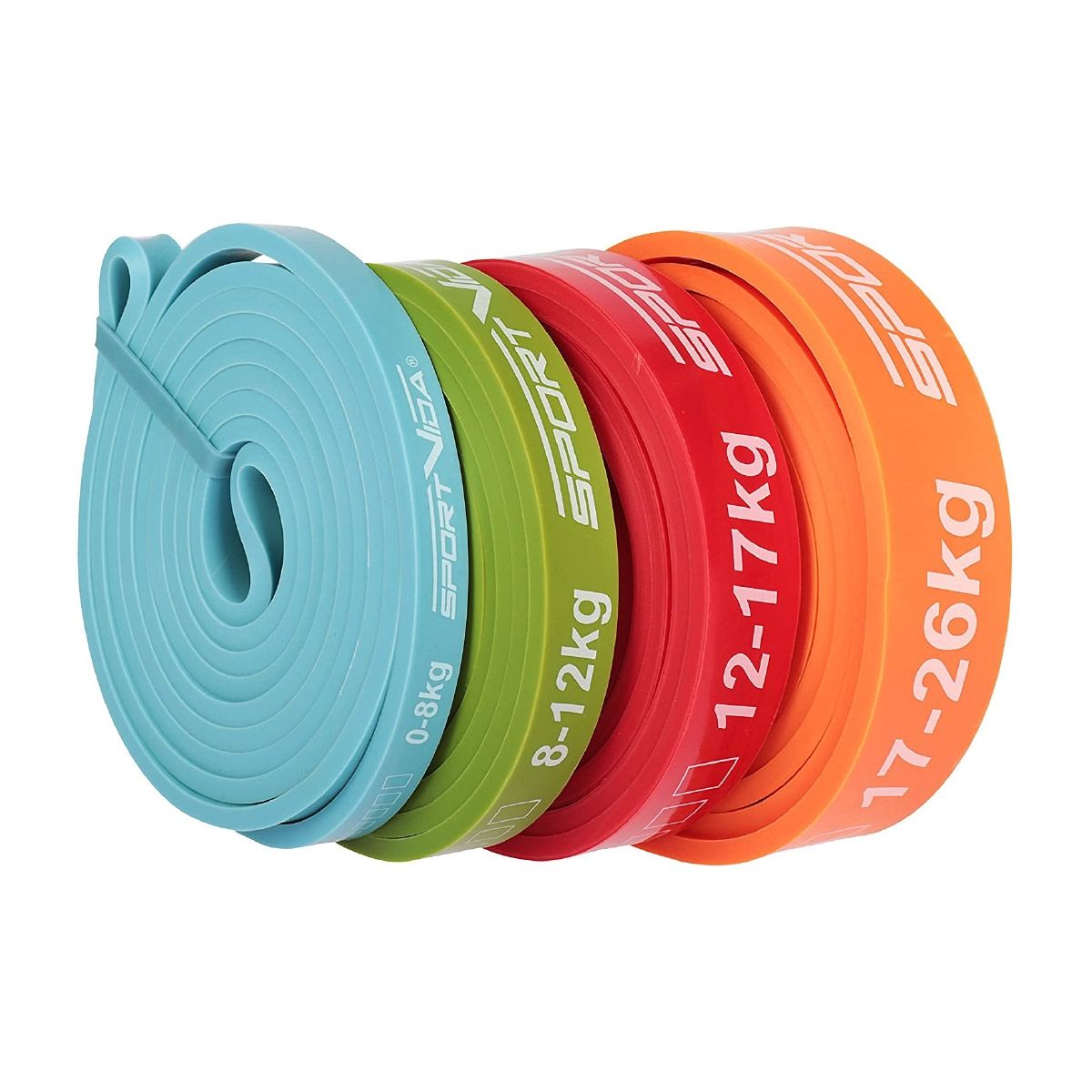 GENERICO - Set 4 Bandas Elástica De Resistencia Para Entrenamiento