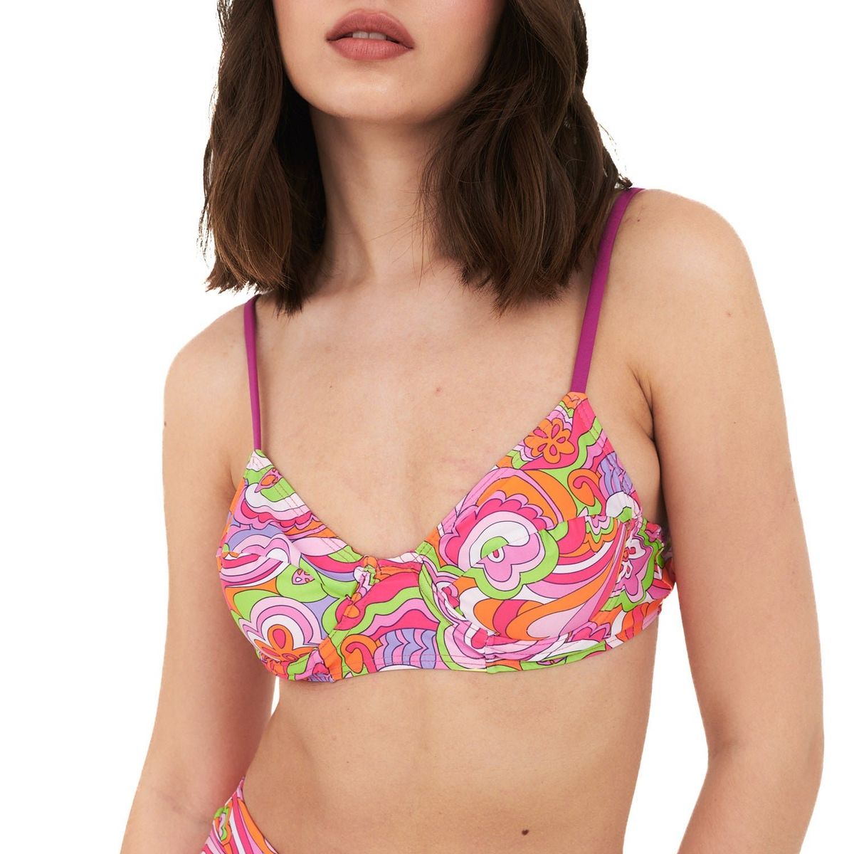 DAIKIRI BIKINIS - Daikiri Bikini Mujer Naranjo Estampado Horma Culote Protección UV 50+