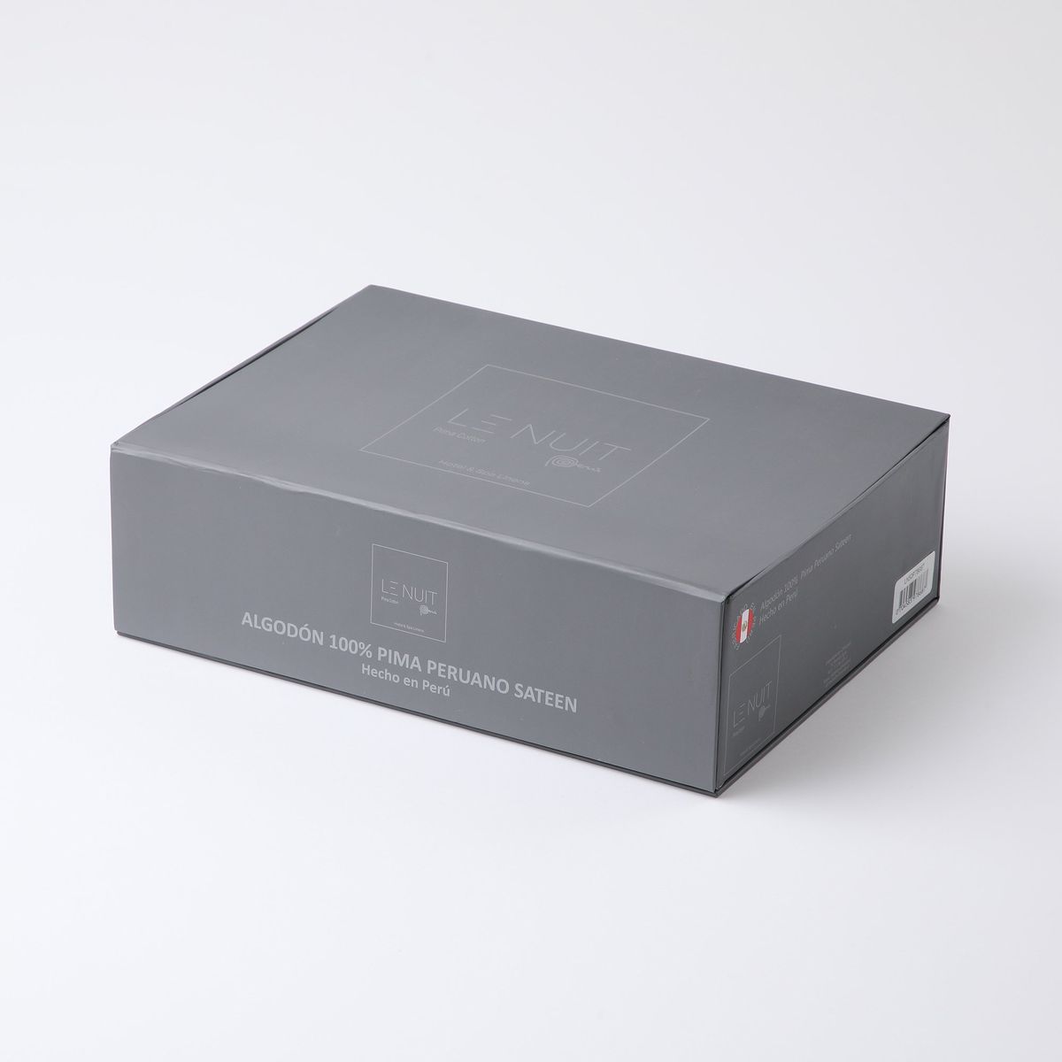 LE NUIT - Sábanas King 600 Hilos Algodón Pima Peruano Sateen Liso Blanco