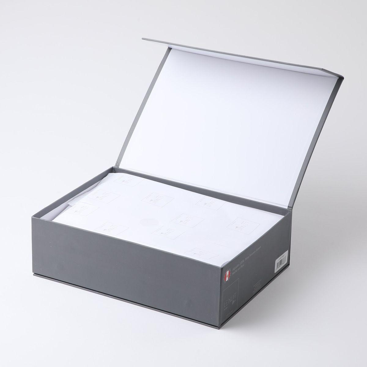 LE NUIT - Sábanas King 600 Hilos Algodón Pima Peruano Sateen Liso Blanco