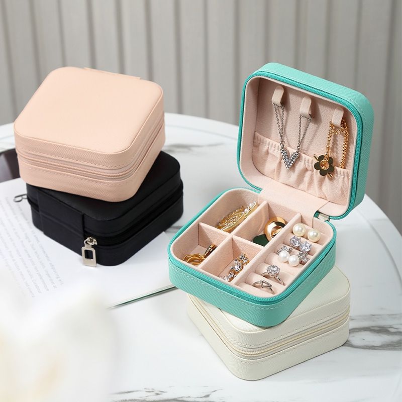 U BUY - Organizador De Joyas Joyero De Cuerina Collar Anillos    Rosado