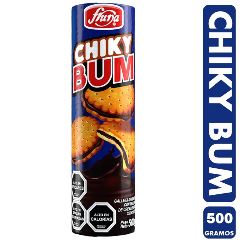 GENERICO - Galletas Sandwich Chiky Bum Fruna - Paquete De 500gr 16u