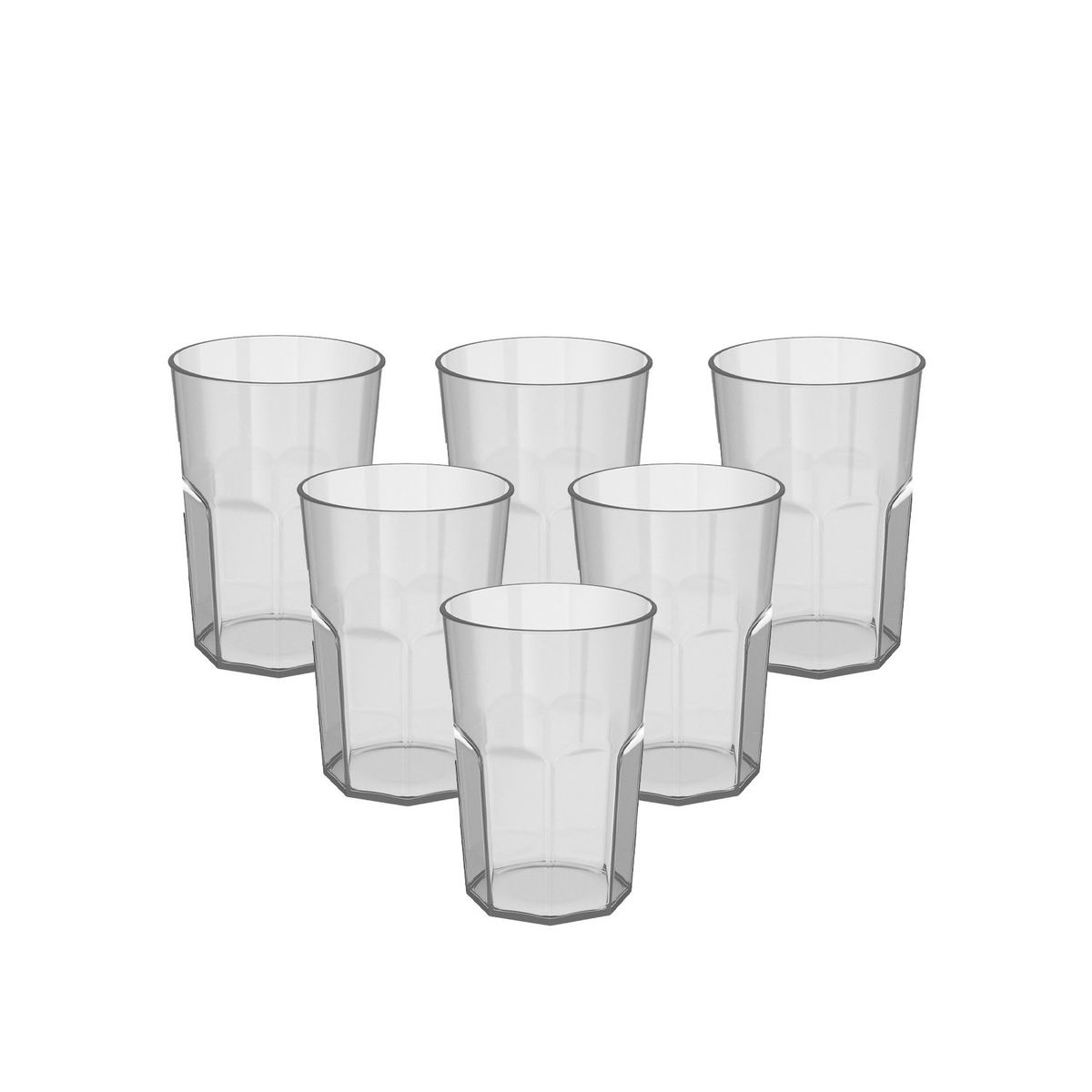 OU - Pack 6 Vasos 400 Ml Transparente OU