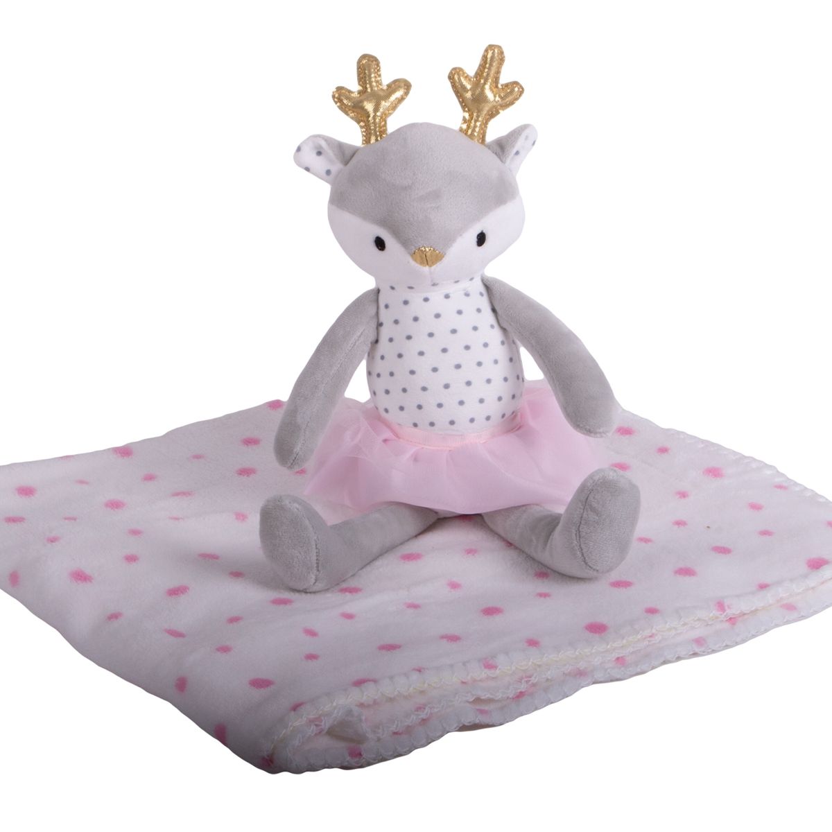 PILLIN - Set Peluche Manta Venado Bebé Niña Melange Pillin PILLIN