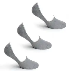 MONARCH - Calcetín Invisible Tri-Pack - Gris Melange