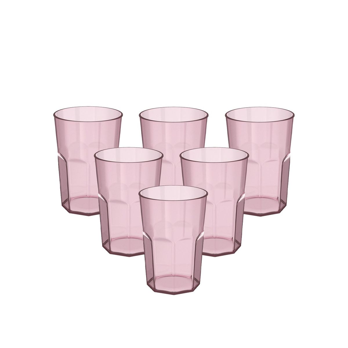 OU - Pack 6 Vasos 400 Ml Rosados OU