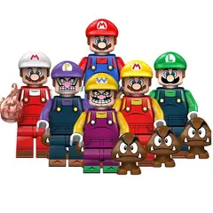 GENERICO - Set 6 minifiguras Mario Bros coleccionables