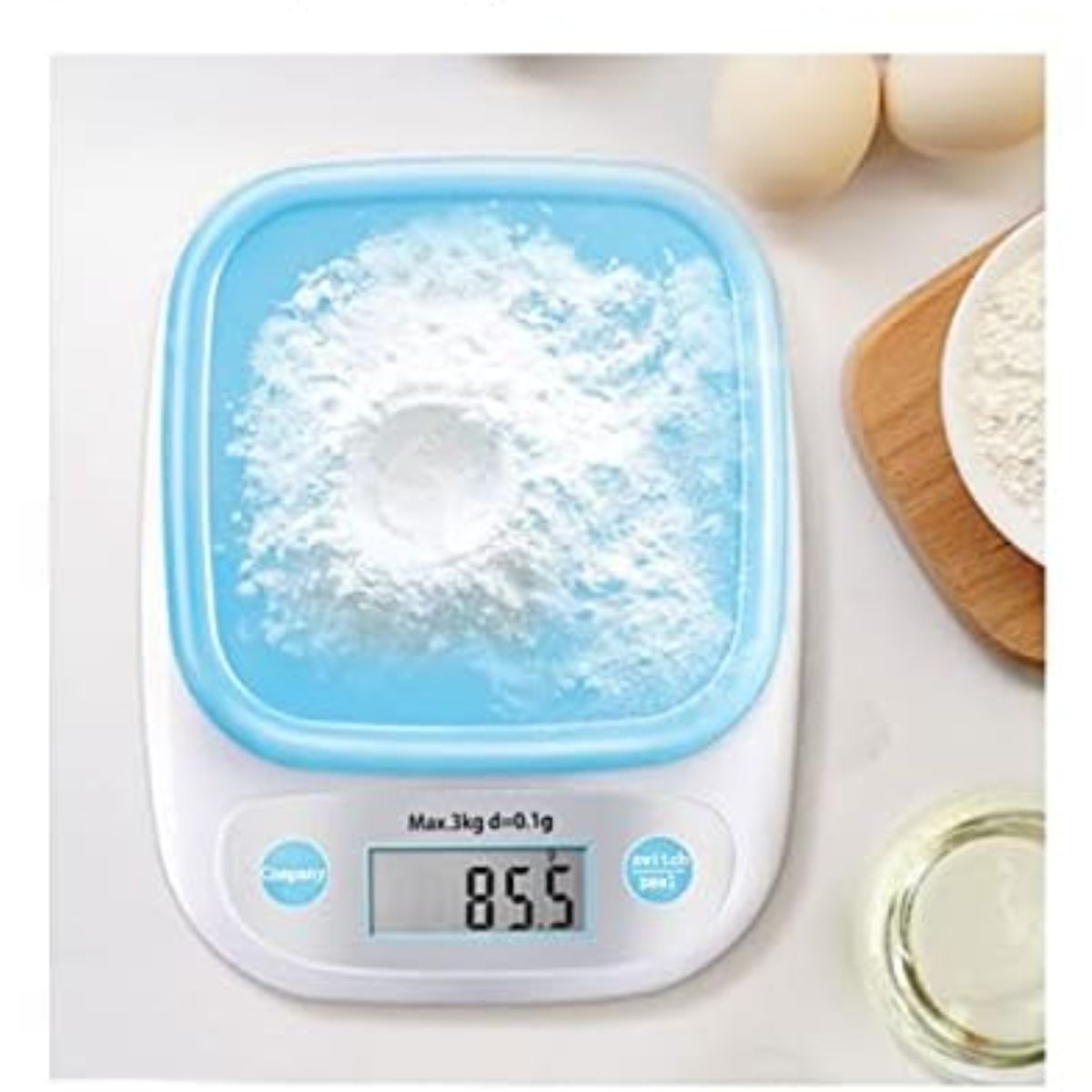 OEM - Balanza Bascula Pesa Digital Para Cocina con Recipiente 5 Kilos
