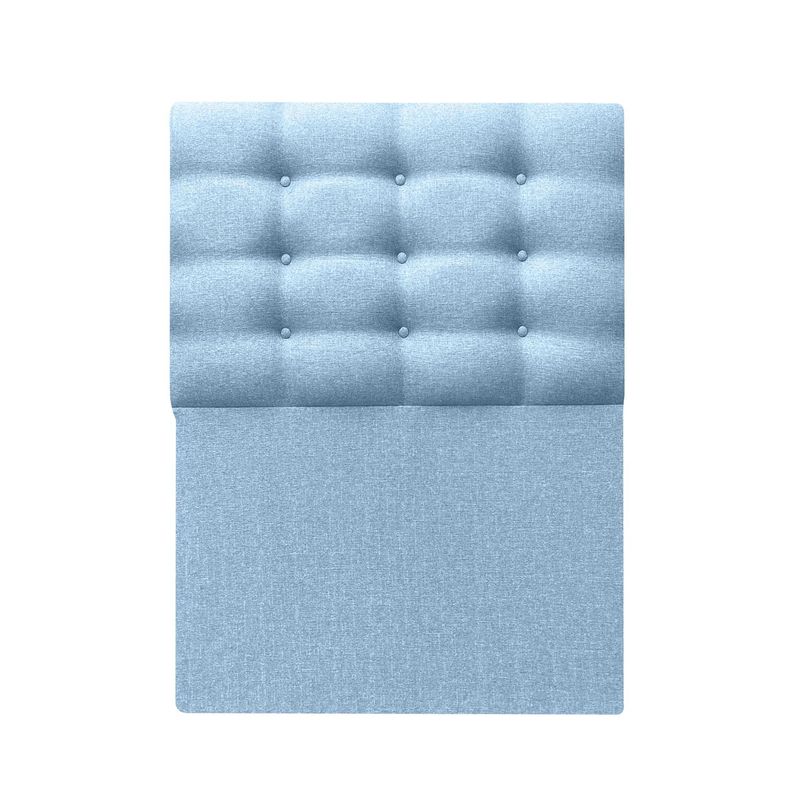 ESPACIO HOGAR - Respaldo de Cama Botone Premium 1,5 Plaza Lino Azul Jeans