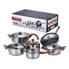 OEM - Set De Batería Ollas De Cocina con Tetera 12 Piezas Coolware Set