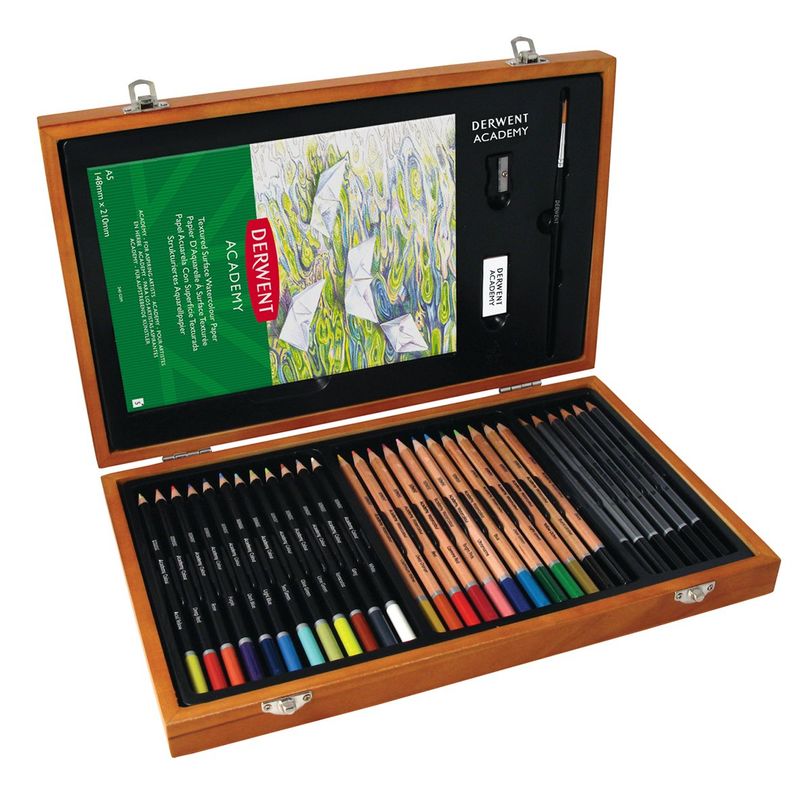 DERWENT - Set de lápices en caja de madera Derwent Academy GENERICO