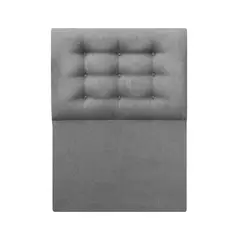 ESPACIO HOGAR - Respaldo de Cama Botone Premium 1,5 Plaza Lino Gris