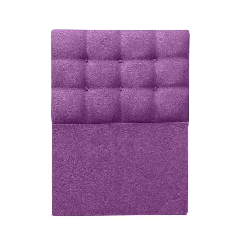 ESPACIO HOGAR - Respaldo de Cama Botone Premium 1,5 Plaza Lino Morado