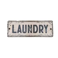GENERICO - Cartel Chapa 8x22cm "LAUNDRY" - Fire Chile