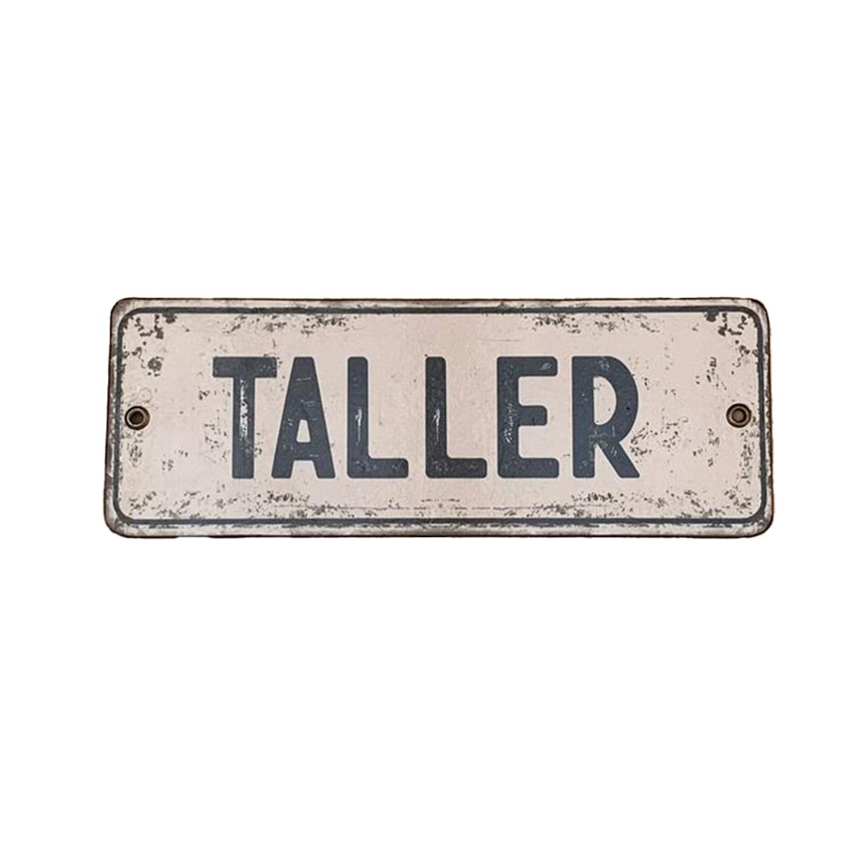 GENERICO - Cartel Chapa 8x22cm "TALLER" - Fire Chile