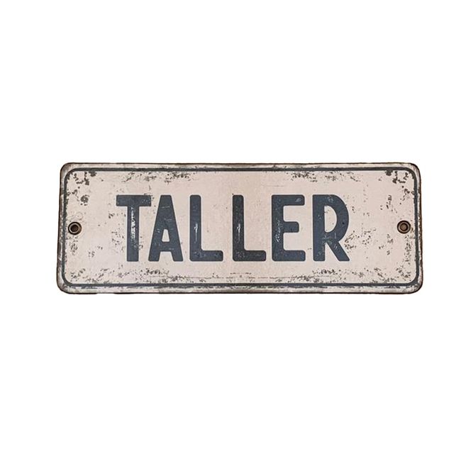 GENERICO - Cartel Chapa 8x22cm "TALLER" - Fire Chile