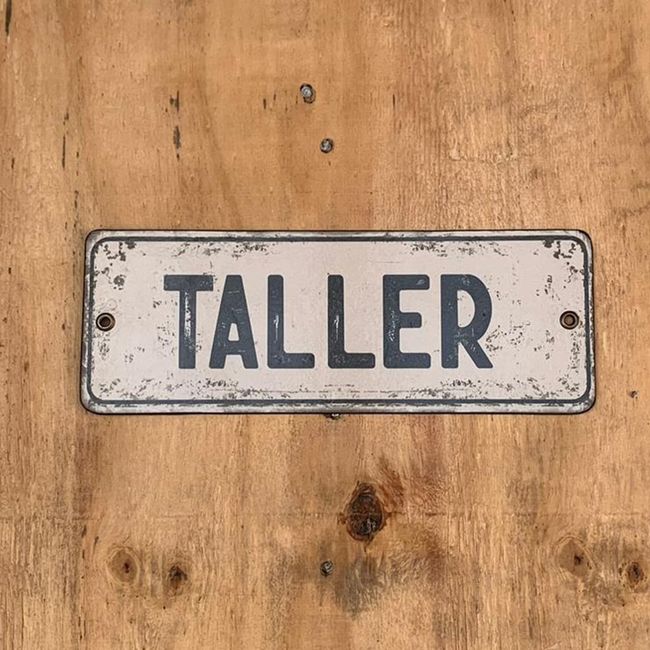 GENERICO - Cartel Chapa 8x22cm "TALLER" - Fire Chile