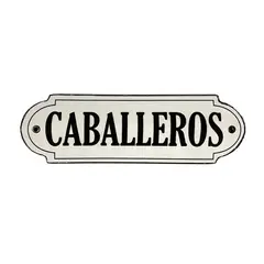 GENERICO - Cartel Chapa 8x22cm "CABALLEROS" - Fire Chile