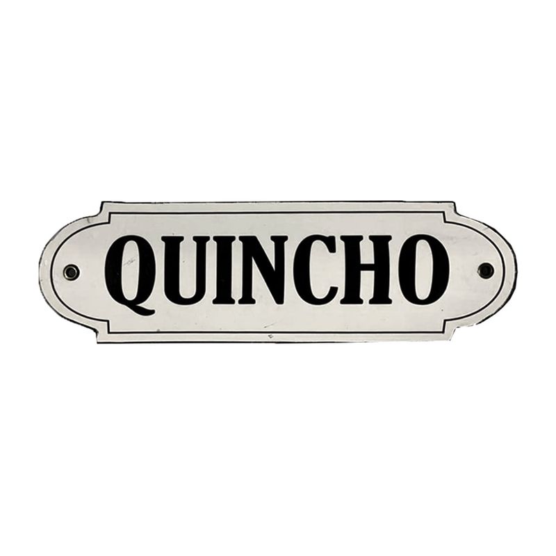 GENERICO - Cartel Chapa 8x22cm "QUINCHO" - Fire Chile