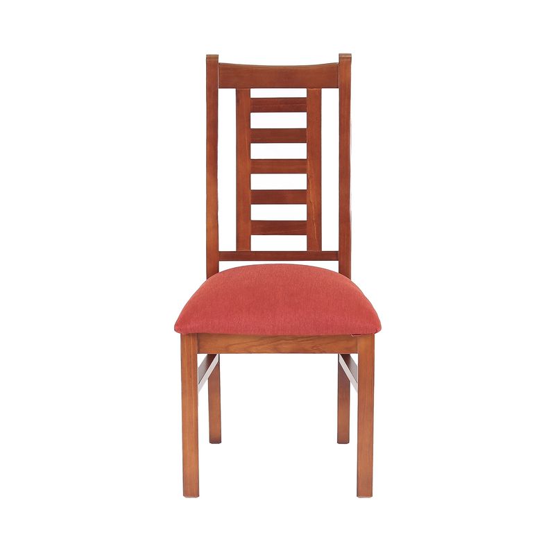 MUEBLES AMERICA - Silla Nacional Comedor Color Raulí Tapiz Terracota