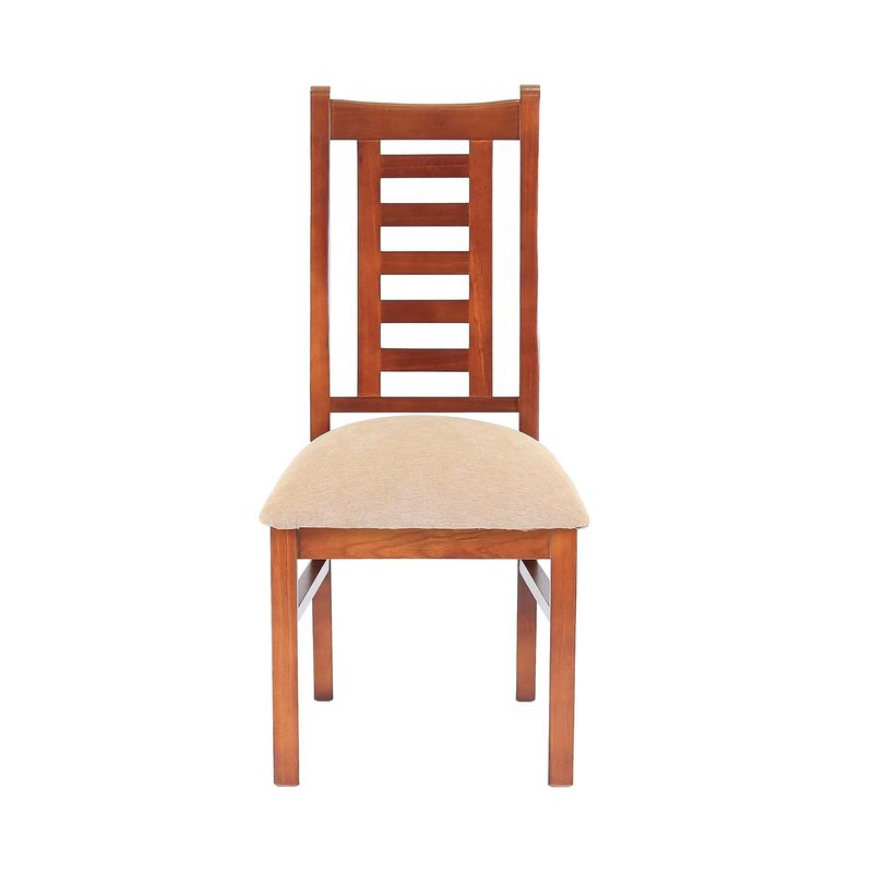 MUEBLES AMERICA - Silla Nacional Comedor Color Raulí Tapiz Canela