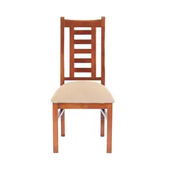 MUEBLES AMERICA - Silla Nacional Comedor Color Raulí Tapiz Canela