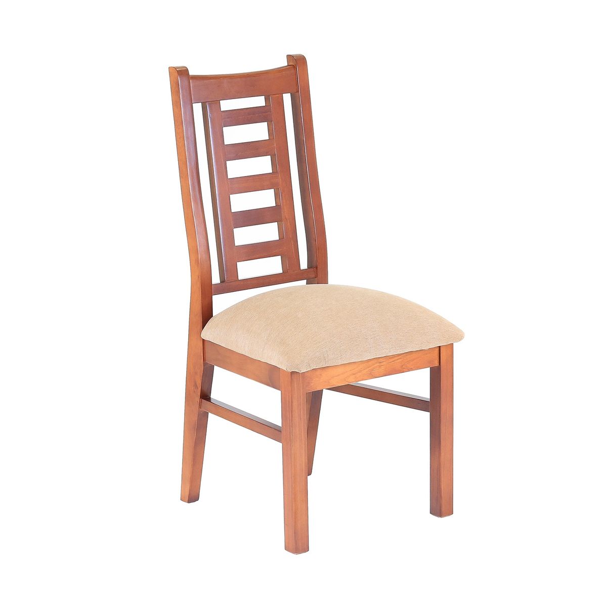 MUEBLES AMERICA - Silla Nacional Comedor Color Raulí Tapiz Canela.