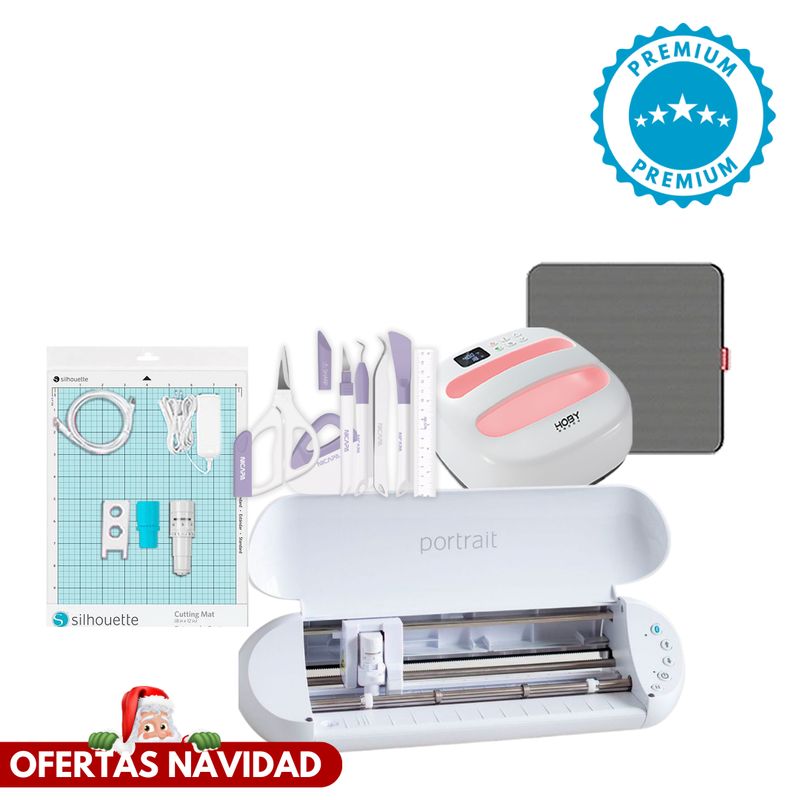 SILHOUETTE - Portrait 3 Silhouette + estampadora 24x24 hoby press K113