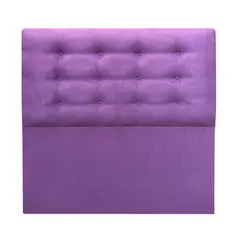 ESPACIO HOGAR - Respaldo de Cama Botone Premium 2 Plazas Lino Morado