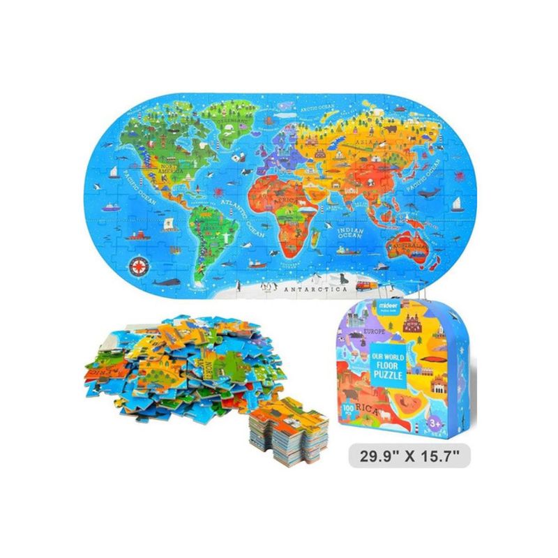 GENERICO - Maleta Puzzle Nuestro Mundo - Mideer - Rompecabezas