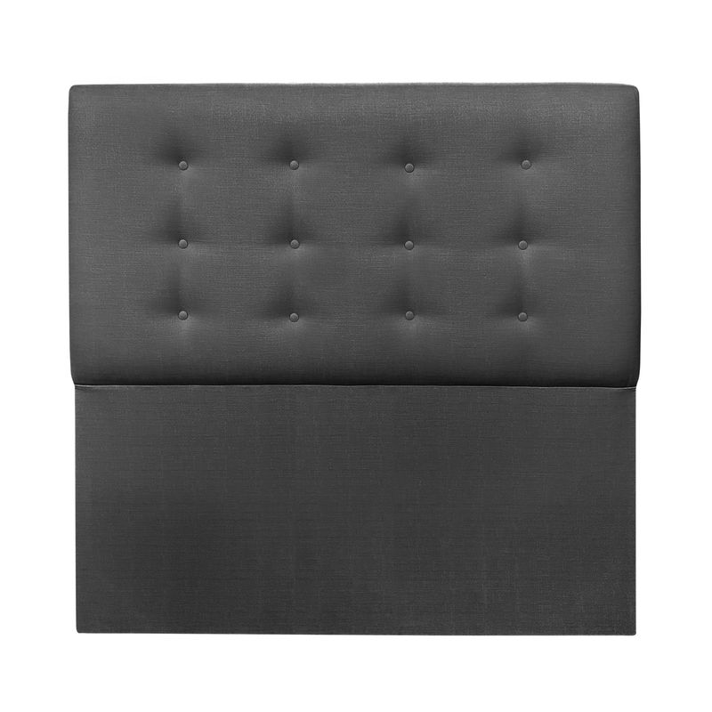 ESPACIO HOGAR - Respaldo de Cama Botone Premium King Lino Grafito