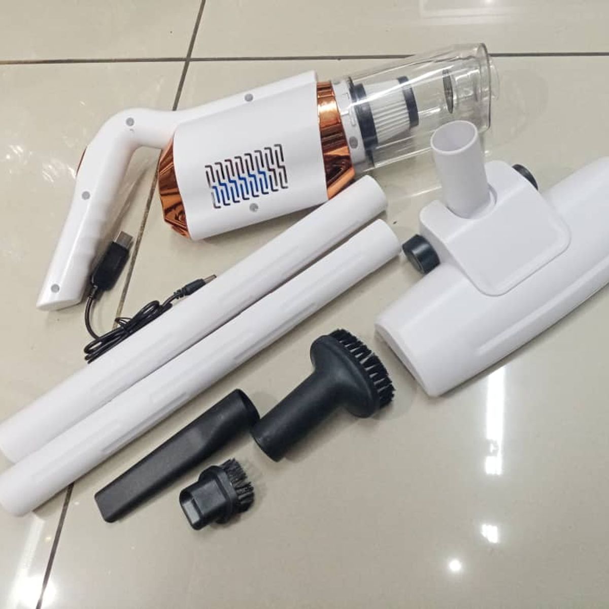 GENERICO - Aspiradora inalámbrica de mano recargable con 3 cabezales