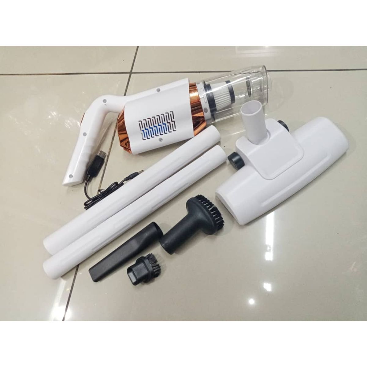 GENERICO - Aspiradora inalámbrica de mano recargable con 3 cabezales