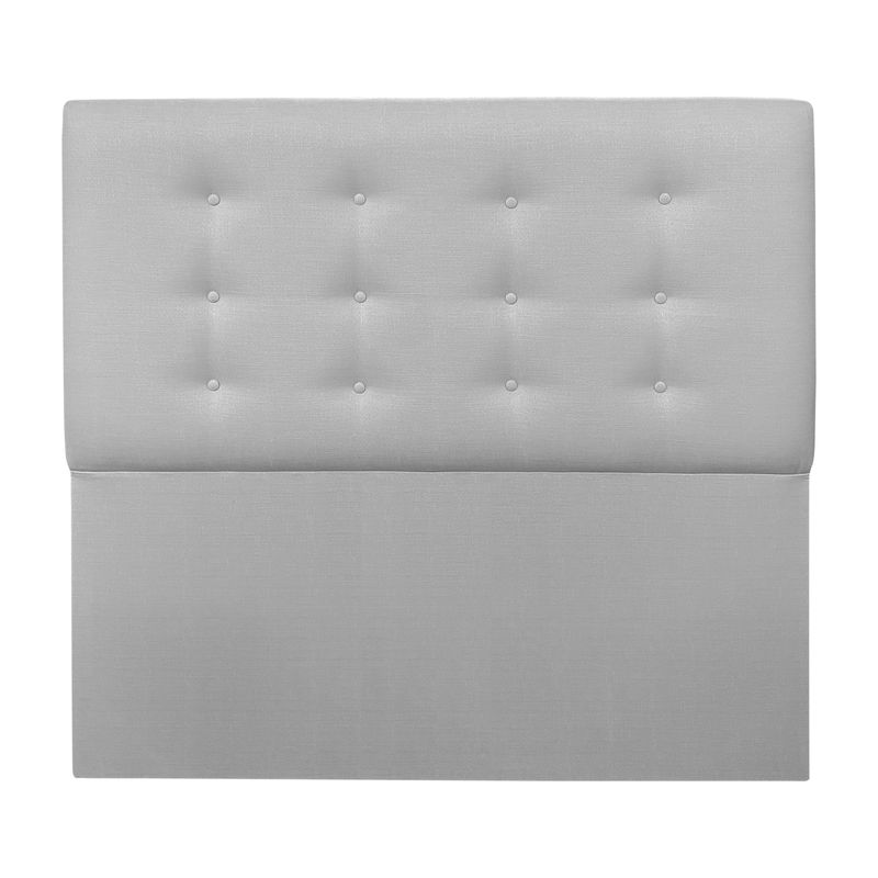 ESPACIO HOGAR - Respaldo de Cama Botone Premium King Lino Gris Plata