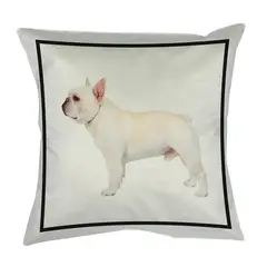 TUYO PRINT - Cojín Classic Bulldog Frances Blanco - 45x45 -Tuyo Print