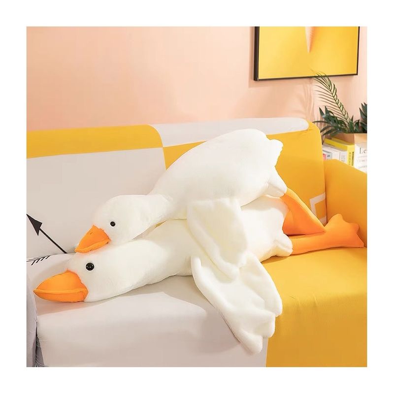 GENERICO - Almohada Suave De Peluche De Ganso Blanco Grande De 110 Cm