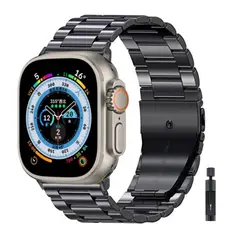 GENERICO - Correa Acero Para Apple Watch 49mm Ultra más Ajustador