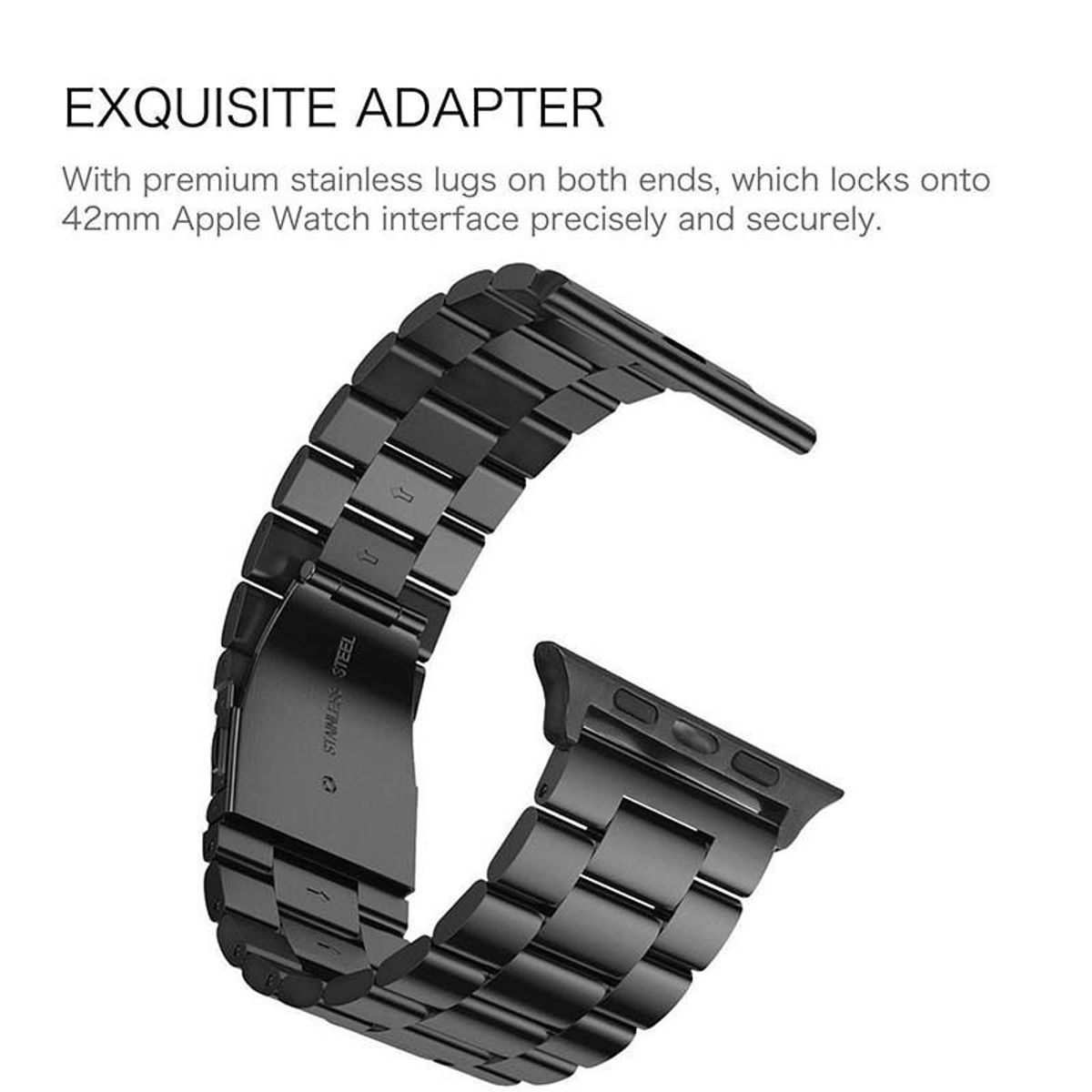 GENERICO - Correa Acero Para Apple Watch 46mm y 42mm  más Ajustador