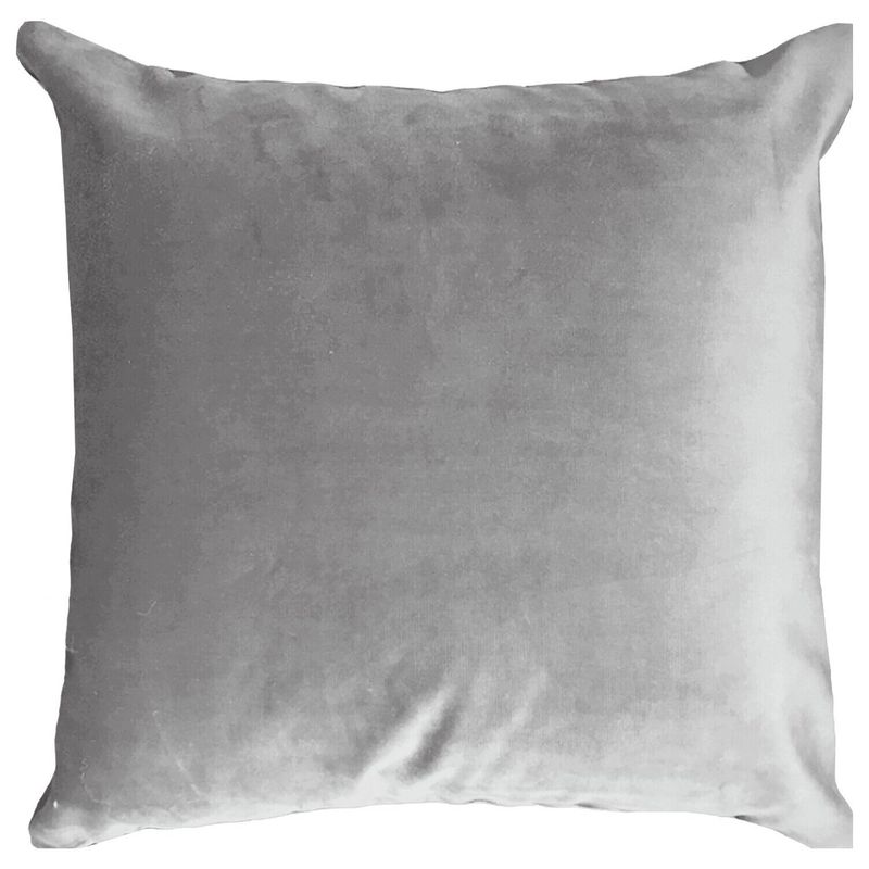 LIVING MARKET - Cojin Gris Plata Terciopelo 40X40