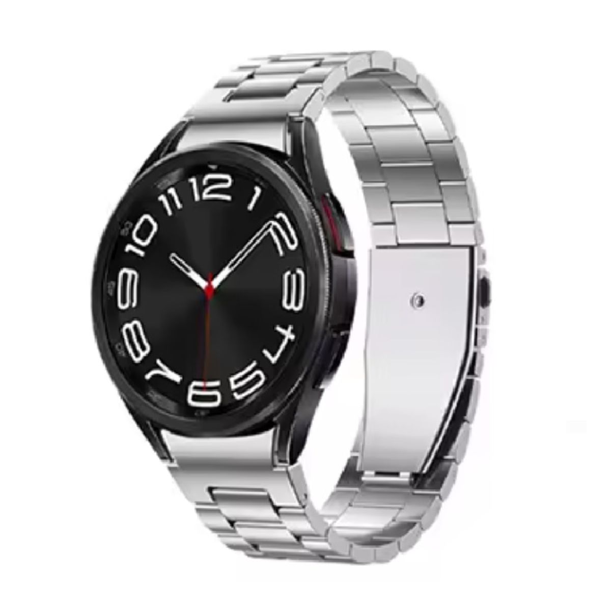 GENERICO - Correa Acero para Galaxy Watch 6 + Ajustador Plateada