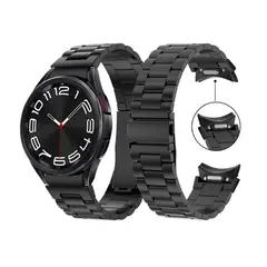 GENERICO - Correa Acero para Galaxy Watch 6 + Ajustador Negra