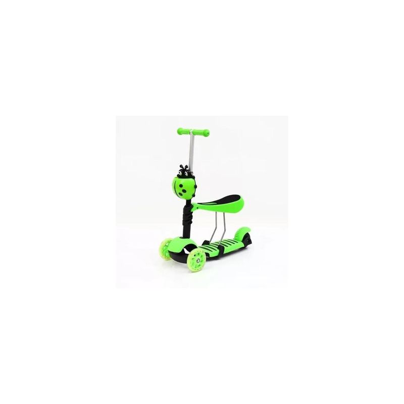 GENERICO - Scooter Monopatín 3 En 1 Ajustable Niño Chinita Led